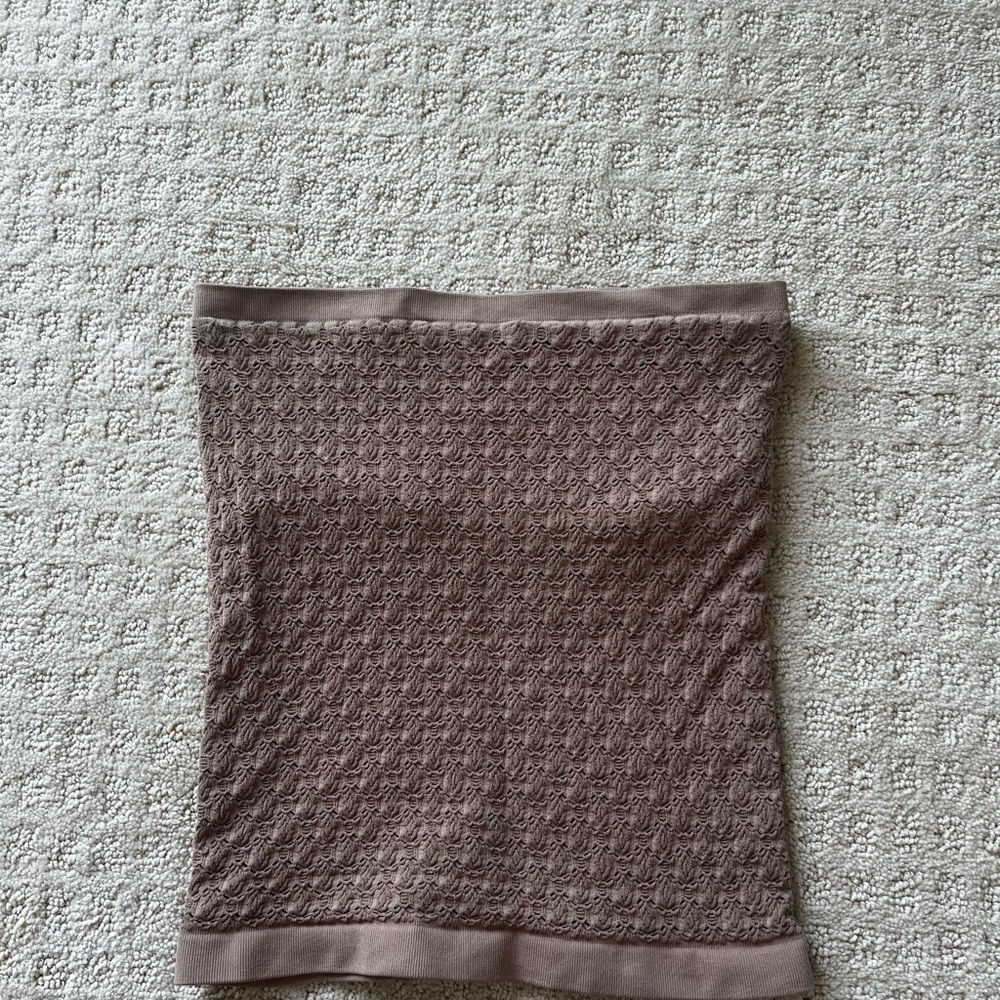 Free People Brown Textured Tube Top